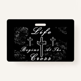 Tarjeta De Identificación La vida comienza en la cruz