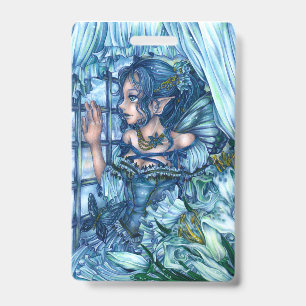 Tarjeta De Identificación La visión de la chica hada de la escarcha de un in