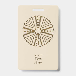 Tarjeta De Identificación Laberinto de Chartres - Símbolo Espiritual Antiguo