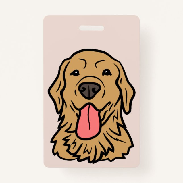 Tarjeta De Identificación Labrador Recuperador Vector Art | (Anverso)