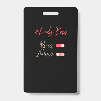 Tarjeta De Identificación Lady Boss Badge