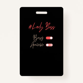 Tarjeta De Identificación Lady Boss Badge