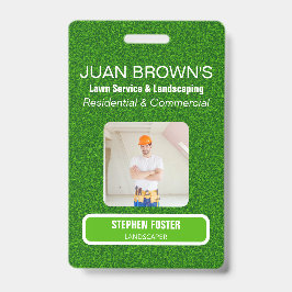 Tarjeta De Identificación Landscaping Services | Lawn Care & Garden Design