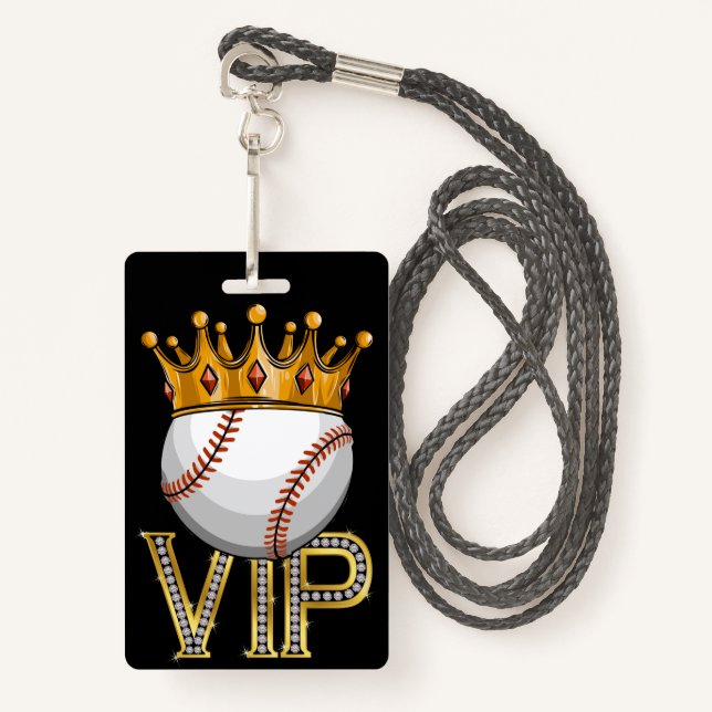 Tarjeta De Identificación Lanyard Badge del béisbol VIP (Anverso son cordón)