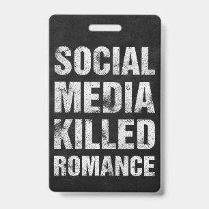 Tarjeta De Identificación Las redes sociales mataron el romance