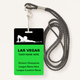 Tarjeta De Identificación Las Vegas Billiards Theme Bulk Team Name Badges
