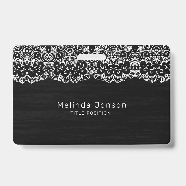 Tarjeta De Identificación Lazo floral blanco (Front)