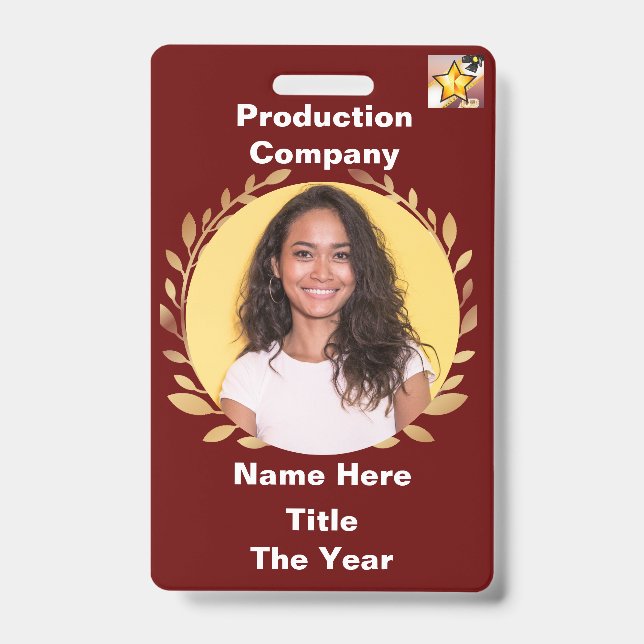 Tarjeta De Identificación Leaf de oro rojo (Parte frontal)