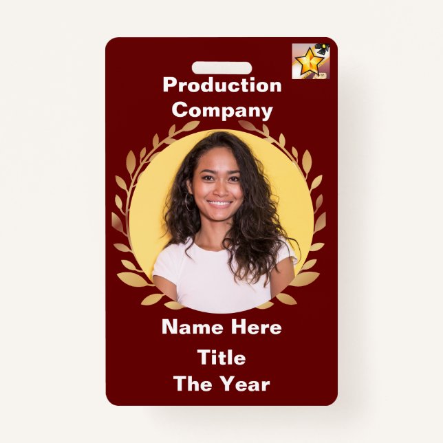 Tarjeta De Identificación Leaf de oro rojo (Anverso)