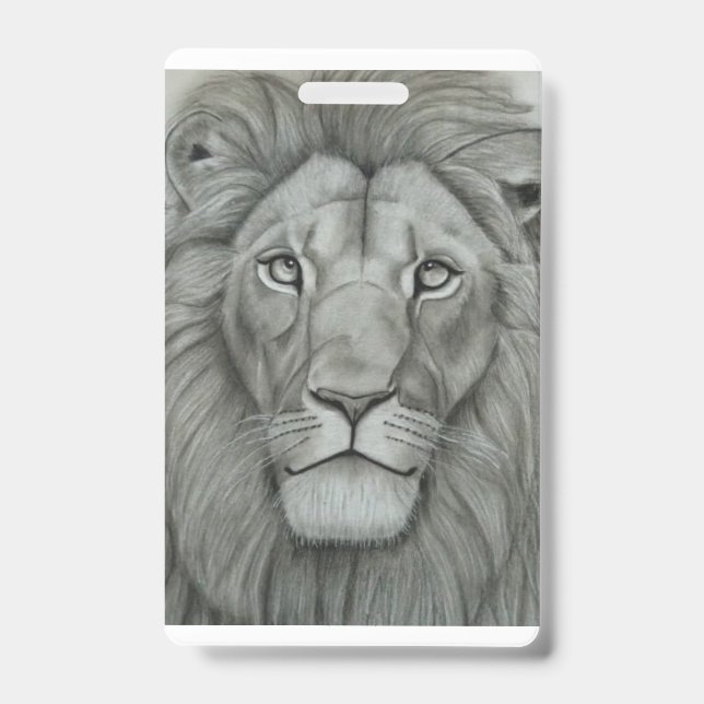 Tarjeta De Identificación León Majestuoso (Parte frontal)