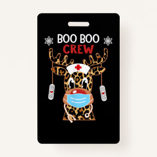 Tarjeta De Identificación Leopardo Rudolph: Enfermera mascarada Boo Boo