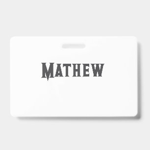 Tarjeta De Identificación letra inicial simple monograma añade tu nombre let