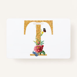 Tarjeta De Identificación Letra t