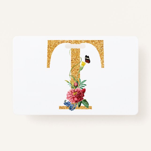 Tarjeta De Identificación Letra t (Anverso)