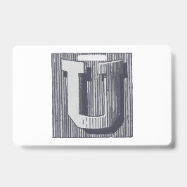 Tarjeta De Identificación Letra "U" Elegantemente Bordada