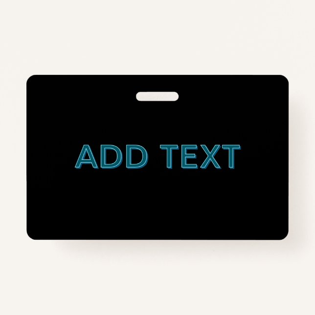 Tarjeta De Identificación Letras editables con sombra de caída (Anverso)