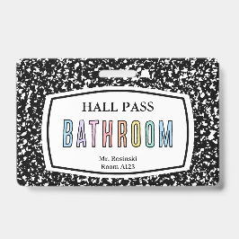 Tarjeta De Identificación libro de composición sala de baño pasarela