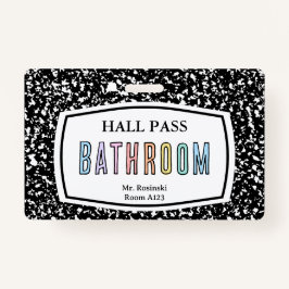 Tarjeta De Identificación libro de composición sala de baño pasarela