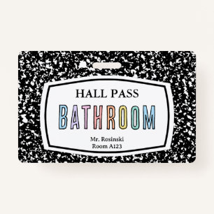 Tarjeta De Identificación libro de composición sala de baño pasarela