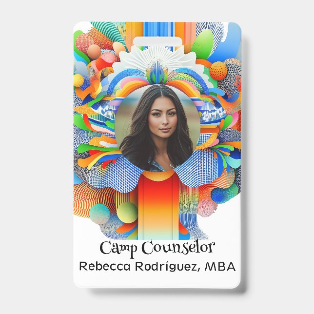 Tarjeta De Identificación Líder/Guía del Campamento de Actividad Juvenil (Parte frontal)