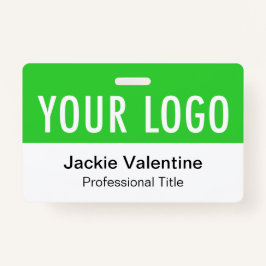 Tarjeta De Identificación Lime Green PVC Badge Horizontal Staff ID Etiqueta 