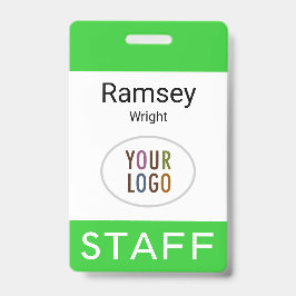 Tarjeta De Identificación Lime Green Staff ID Nombre Badge Reel Clip Lanyard