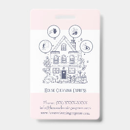 Tarjeta De Identificación Limpieza de Hogar Servicios Domésticos Encantadore