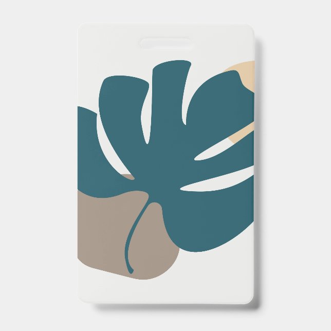 Tarjeta De Identificación Línea de follaje con forma abstracta (Parte frontal)