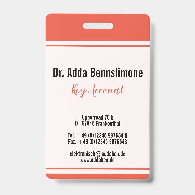 Tarjeta De Identificación Líneas Serie Roja (Parte frontal)