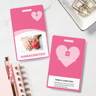 Tarjeta De Identificación Liviys Cares Logo