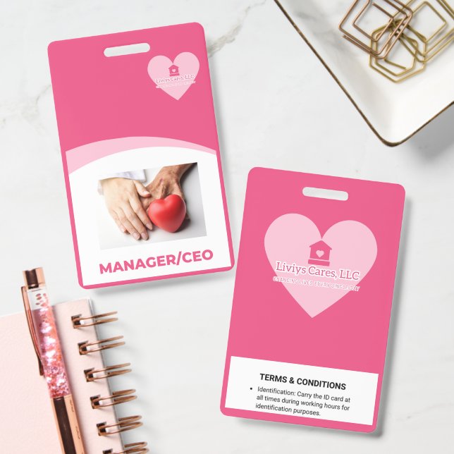 Tarjeta De Identificación Liviys Cares Logo (Office)