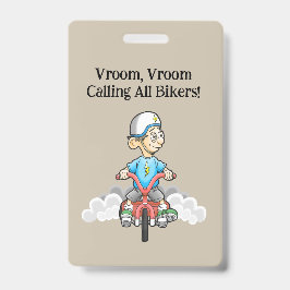 Tarjeta De Identificación Llamando a Todos los Motociclistas