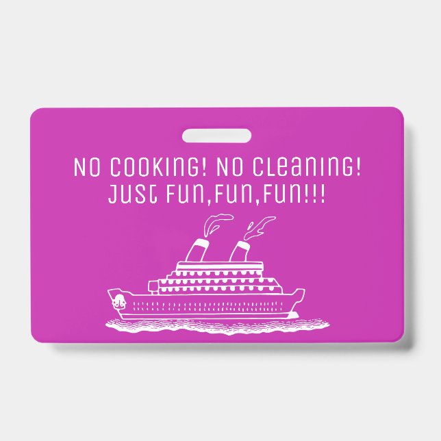 Tarjeta De Identificación Llave de camarote de barco de crucero divertido (Parte frontal)