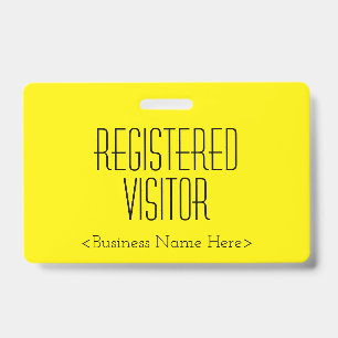 Tarjeta De Identificación Llave de moda para "VISITANTES REGISTRADOS"