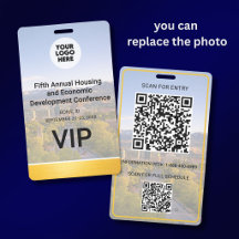 Location Replaceable Photo QR Logo Conference