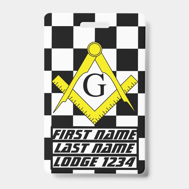 Tarjeta De Identificación Lodge Masonic (Anverso)