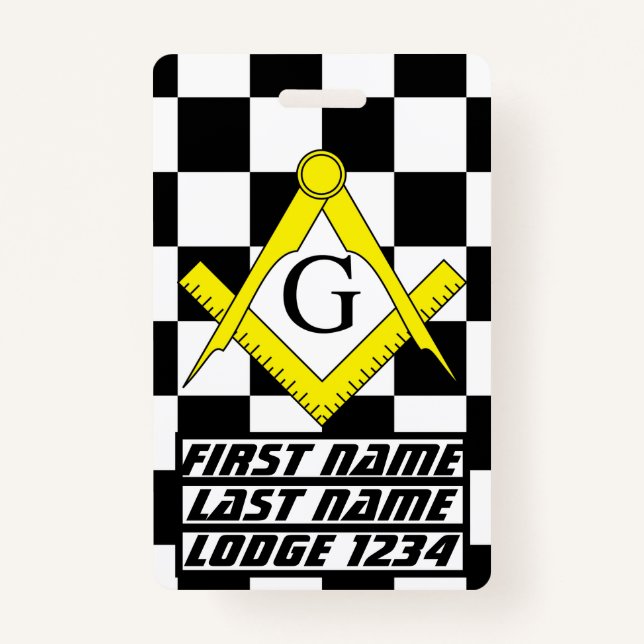 Tarjeta De Identificación Lodge Masonic (Anverso)