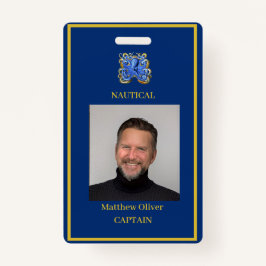 Tarjeta De Identificación Logo de fotos de la Marina Personalizado de los em