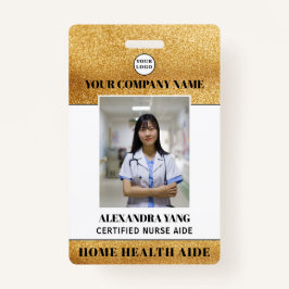 Tarjeta De Identificación Logo de Home Health Aid