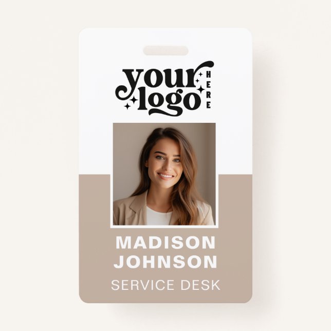 Tarjeta De Identificación Logo de la compañía fotográfica de personalizados  (Anverso)