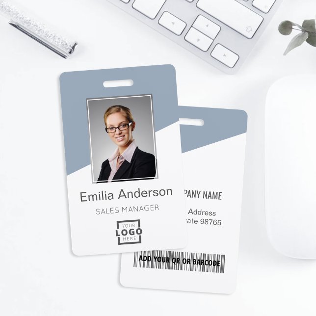 Tarjeta De Identificación Logo de la empresa personalizado Foto del empleado (Subido por el creador)