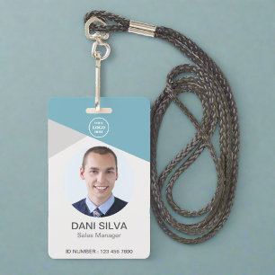 Tarjeta De Identificación Logo de la empresa personalizado Foto Insignia de