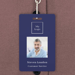 Tarjeta De Identificación Logo de negocios de código QR con el nombre de la 