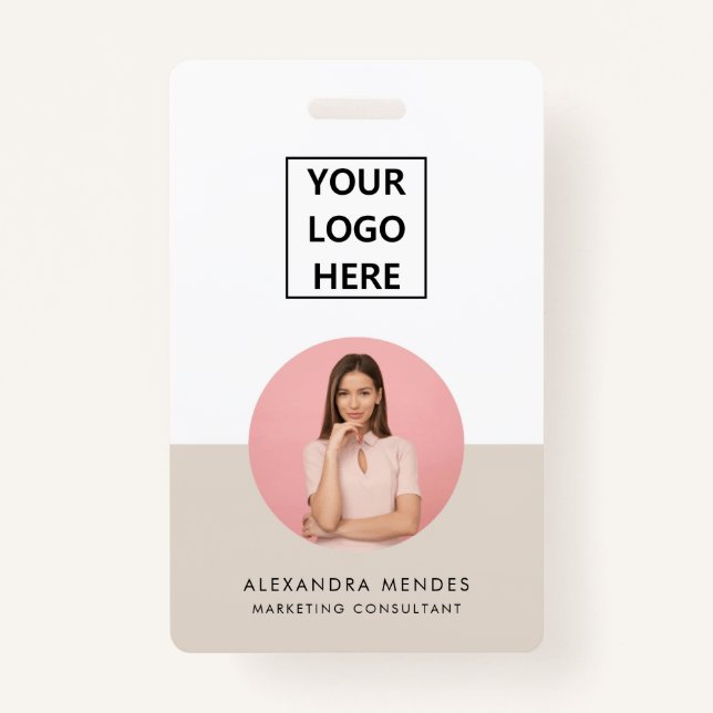 Tarjeta de identificación Logo de nombre de foto g (Anverso)