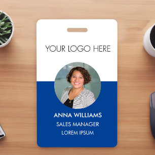 Tarjeta De Identificación Logo empleado redondo ID de foto