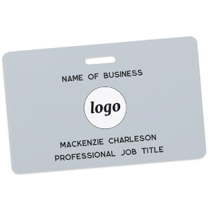 Tarjeta De Identificación Logo Profesional Empresa Azul Nombre