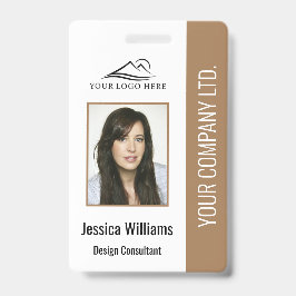 Tarjeta De Identificación Logotipo básico de la compañía Foto Seguridad de e