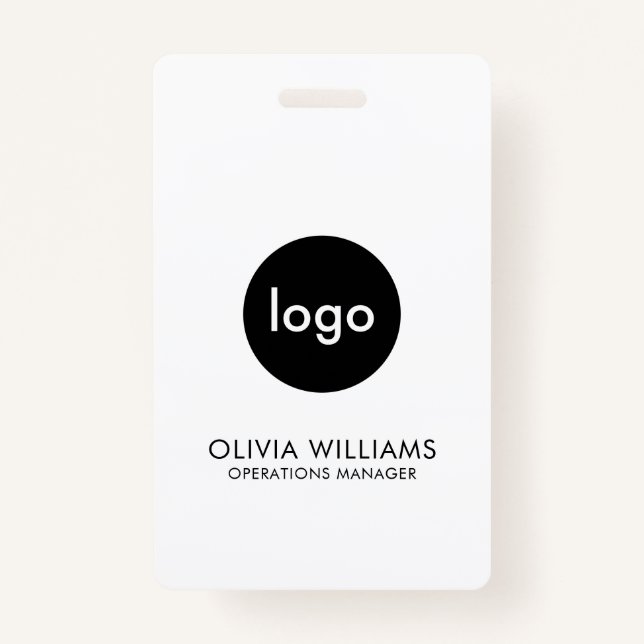 Tarjeta De Identificación Logotipo comercial de identificación de empleado M (Anverso)