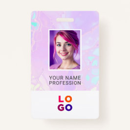 Tarjeta De Identificación Logotipo comercial de Lumina Opal, foto, código Qr