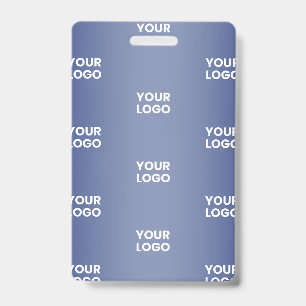 Tarjeta De Identificación Logotipo comercial de repetición Gradiente azul